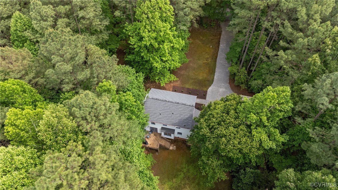 3138 Pineview Drive Powhatan, VA 23139 - Photo 10 of 46 an aerial view of residential house with outdoor space and trees all around
