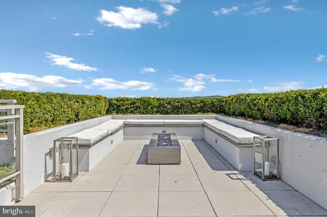 a view of city and patio