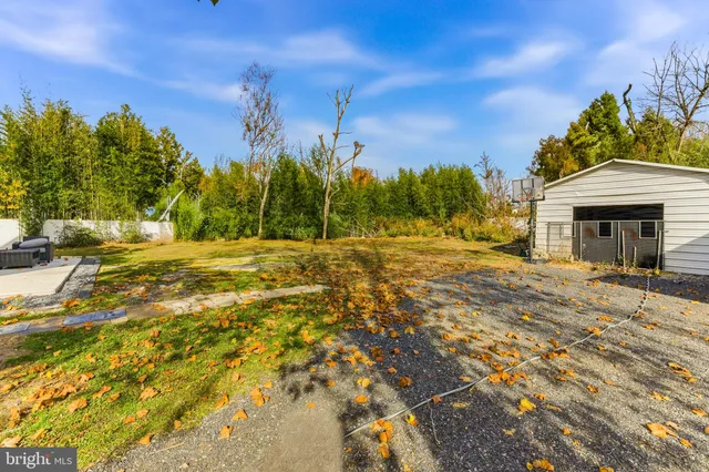 a view of open space with a garden