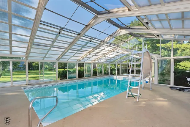 a view of a porch with a backyard