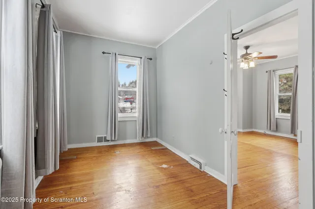 a view of a backyard with a snow