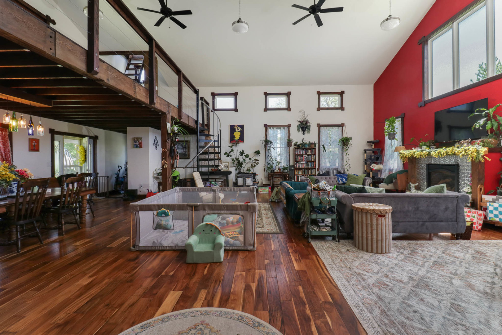 12014 Prairie Center Road Clinton, IL 61727 - Photo 4 of 56 a living room with lots of furniture and a wooden floor