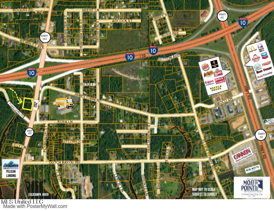 613 Hwy Moss Point Moss Point, MS 39563 - Photo 2 of 2 Aerial MAP View