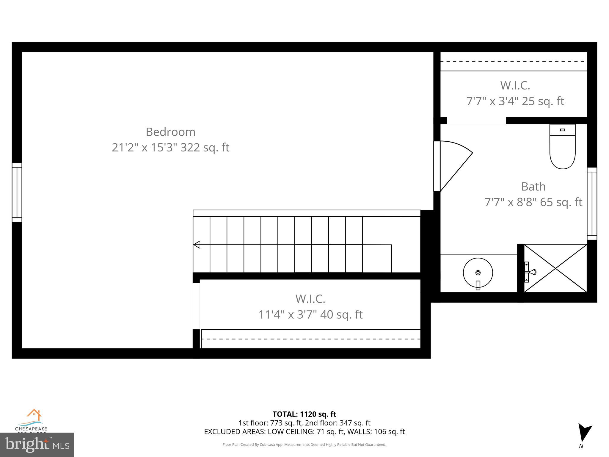 205 Cherry Street St. Michaels, MD 21663 - Photo 63 of 64 Guest Cottage Floor Plan - Upper