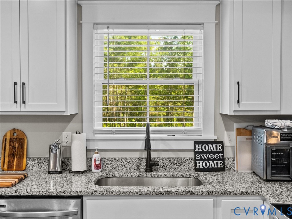 10819 Vaughan Road Petersburg, VA 23805 - Photo 28 of 45 Bright kitchen window featuring white blinds, a st