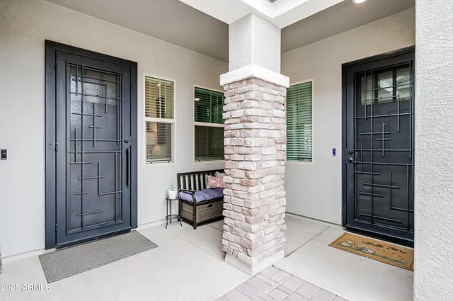 a kitchen with a table chairs stove and microwave