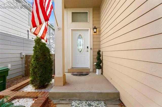 a view of a front door of the house