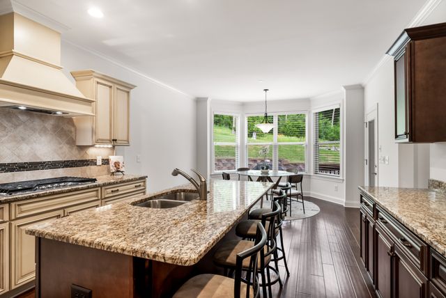 a kitchen with a stove a sink and a refrigerator