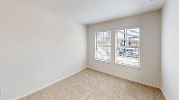 an empty room with a window