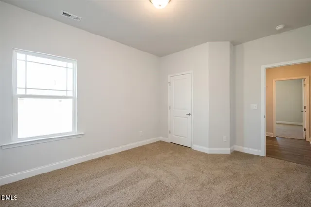 an empty room with a window