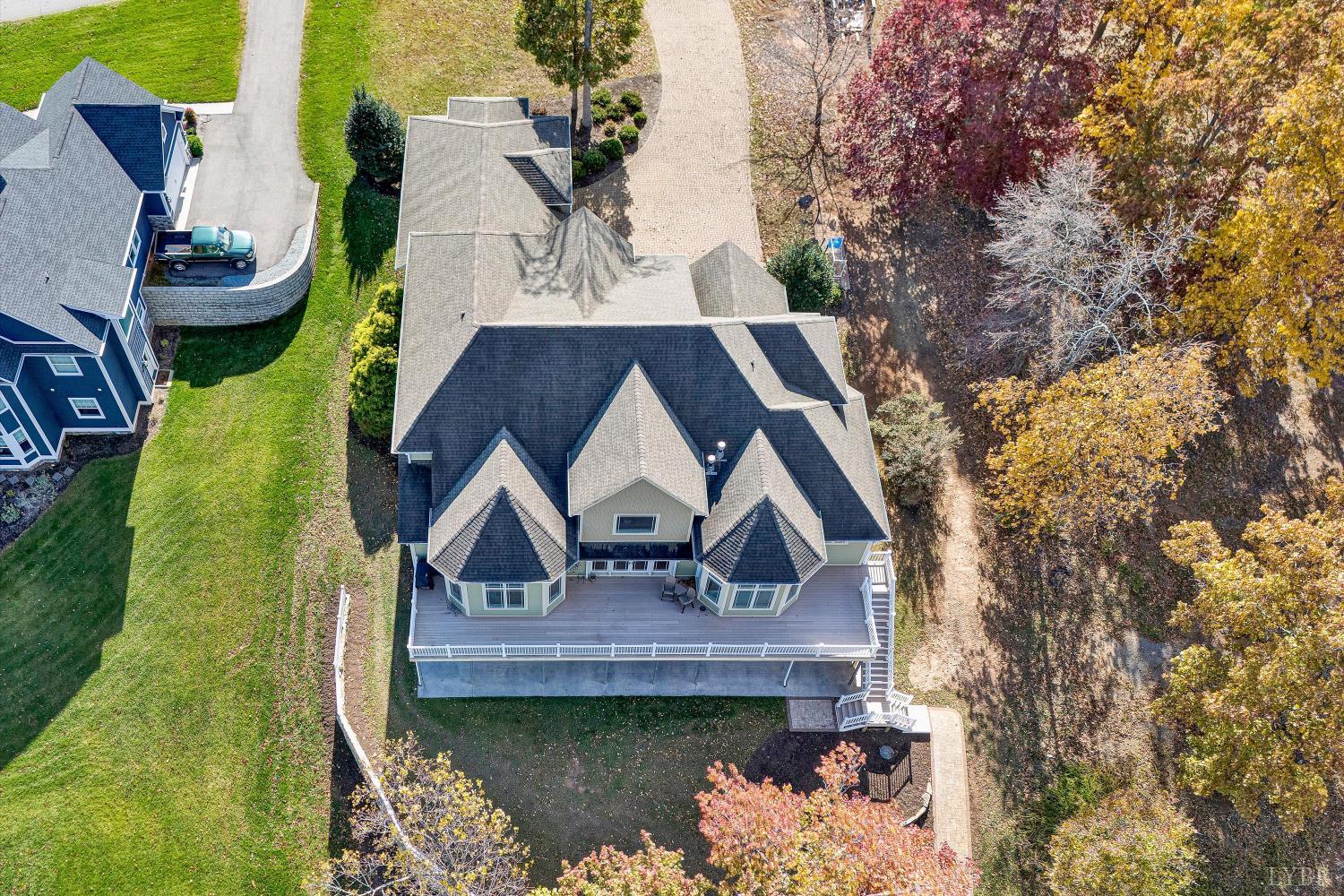 803 Compass Cove Circle Moneta, VA 24121 - Photo 87 of 92 a aerial view of a house with swimming pool