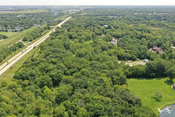 a view of a lush green field