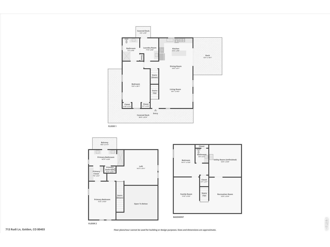 713 Rudi Lane Golden, CO 80403 - Photo 49 of 49 a picture of a floor plan