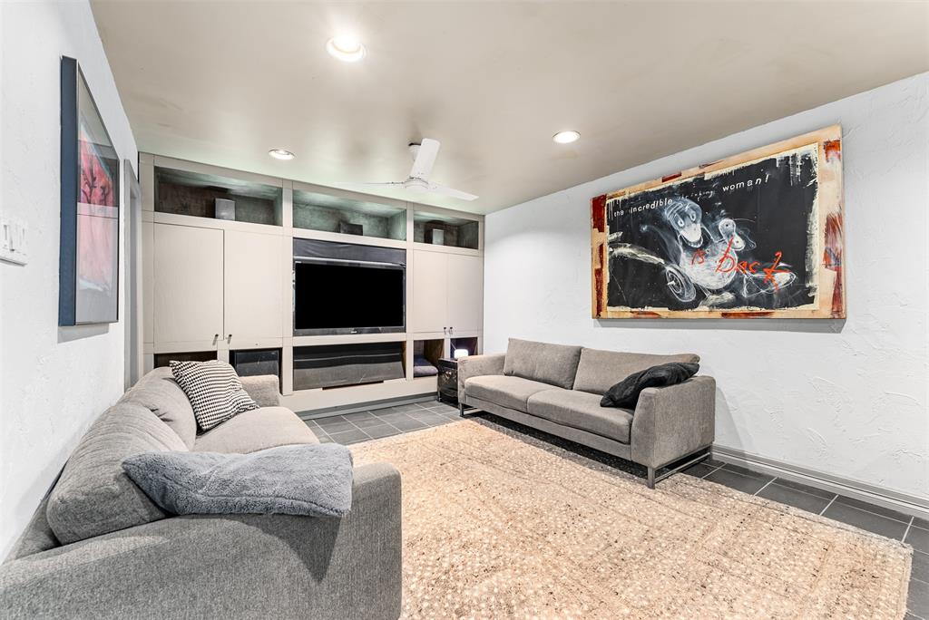 10406 Crestover Drive Dallas, TX 75229 - Photo 13 of 30 a living room with furniture and a flat screen tv