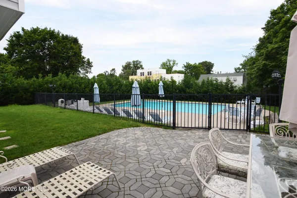 a view of a backyard with a garden