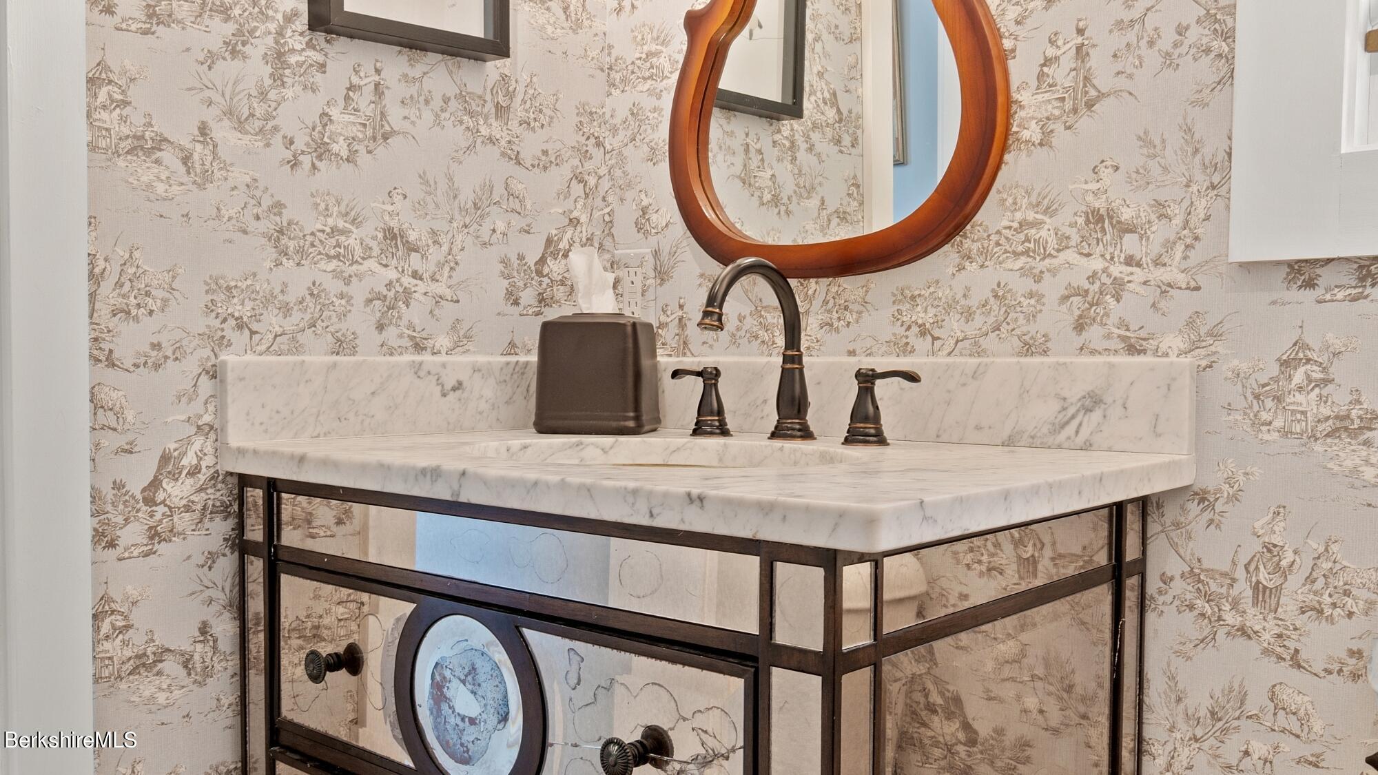 42 Lake Rd Extension Richmond, MA 01201 - Photo 20 of 47 a bathroom with a sink and a mirror