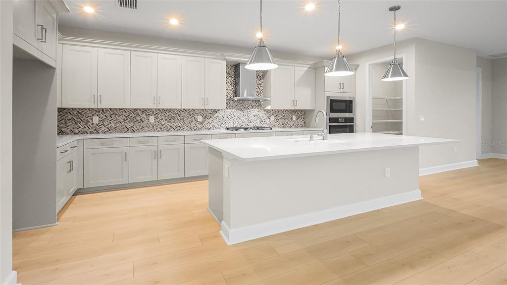 1620 Bellagio Loop Tavares, FL 32778 - Photo 15 of 81 a kitchen with kitchen island white cabinets and refrigerator