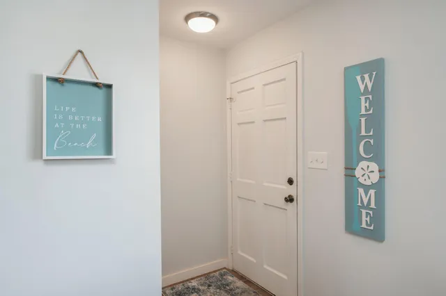 a view of an entryway door