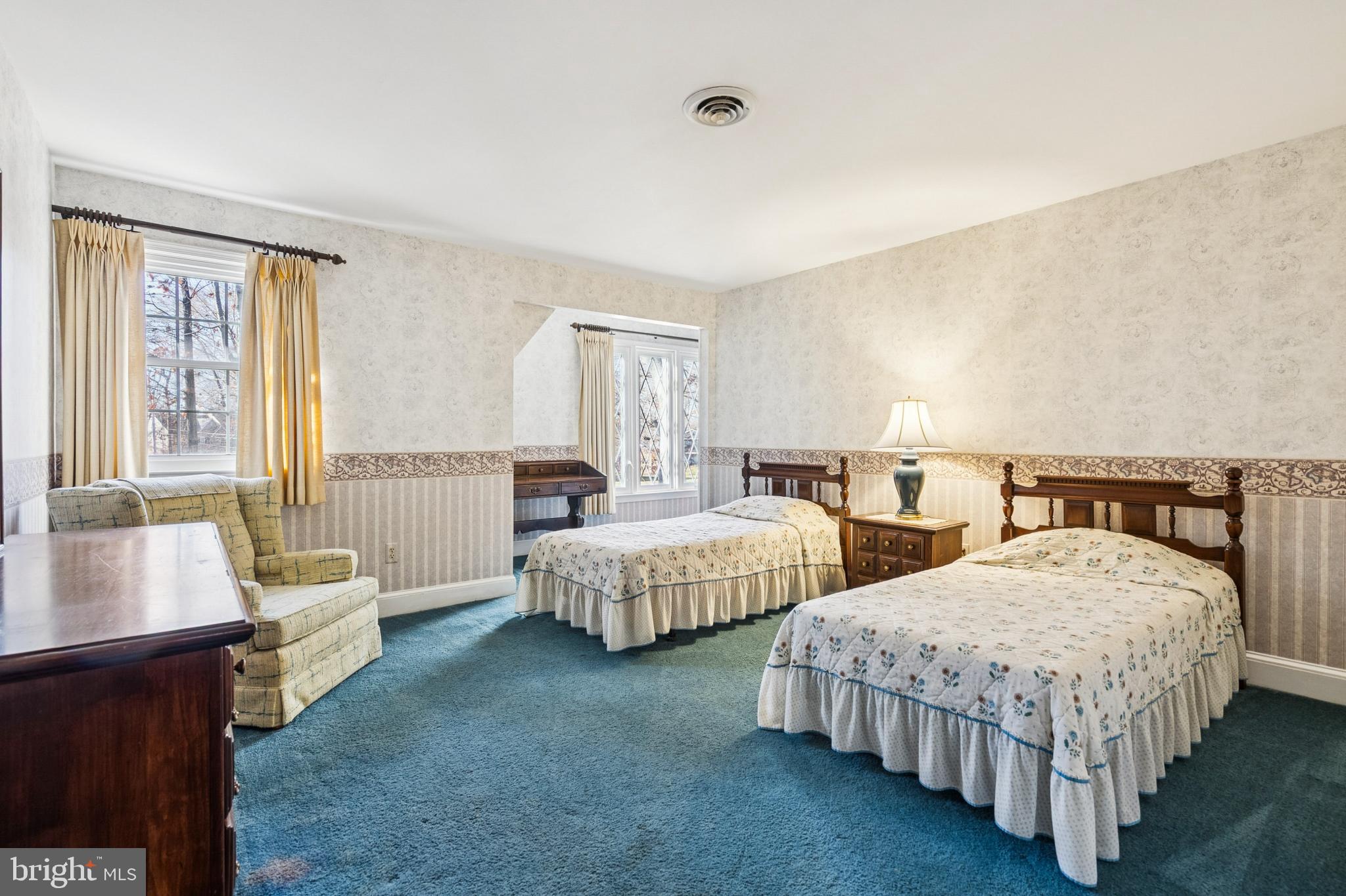 2 Oriole Way Moorestown, NJ 08057 - Photo 18 of 28 a bedroom with two beds and a large window