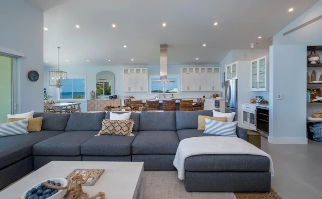 a view of living room and couch