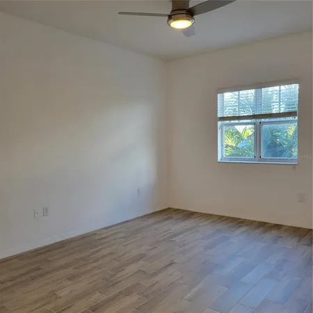 a view of small space with racks on the wall