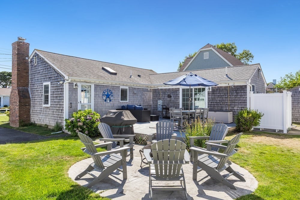 40 Shore Road Dennis, MA 02670 - Photo 27 of 34 a front view of house with yard and outdoor seating