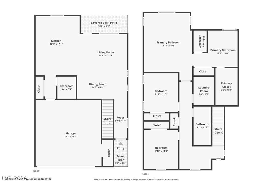 6435 Point Isabel Way Las Vegas, NV 89122 - Photo 57 of 57 Examine this property's well-designed floor plan, showcasing functional living spaces across two levels.