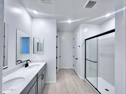 a view of a lake with a big yard