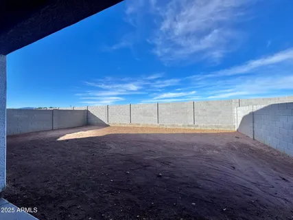 a view of a bench in the garden