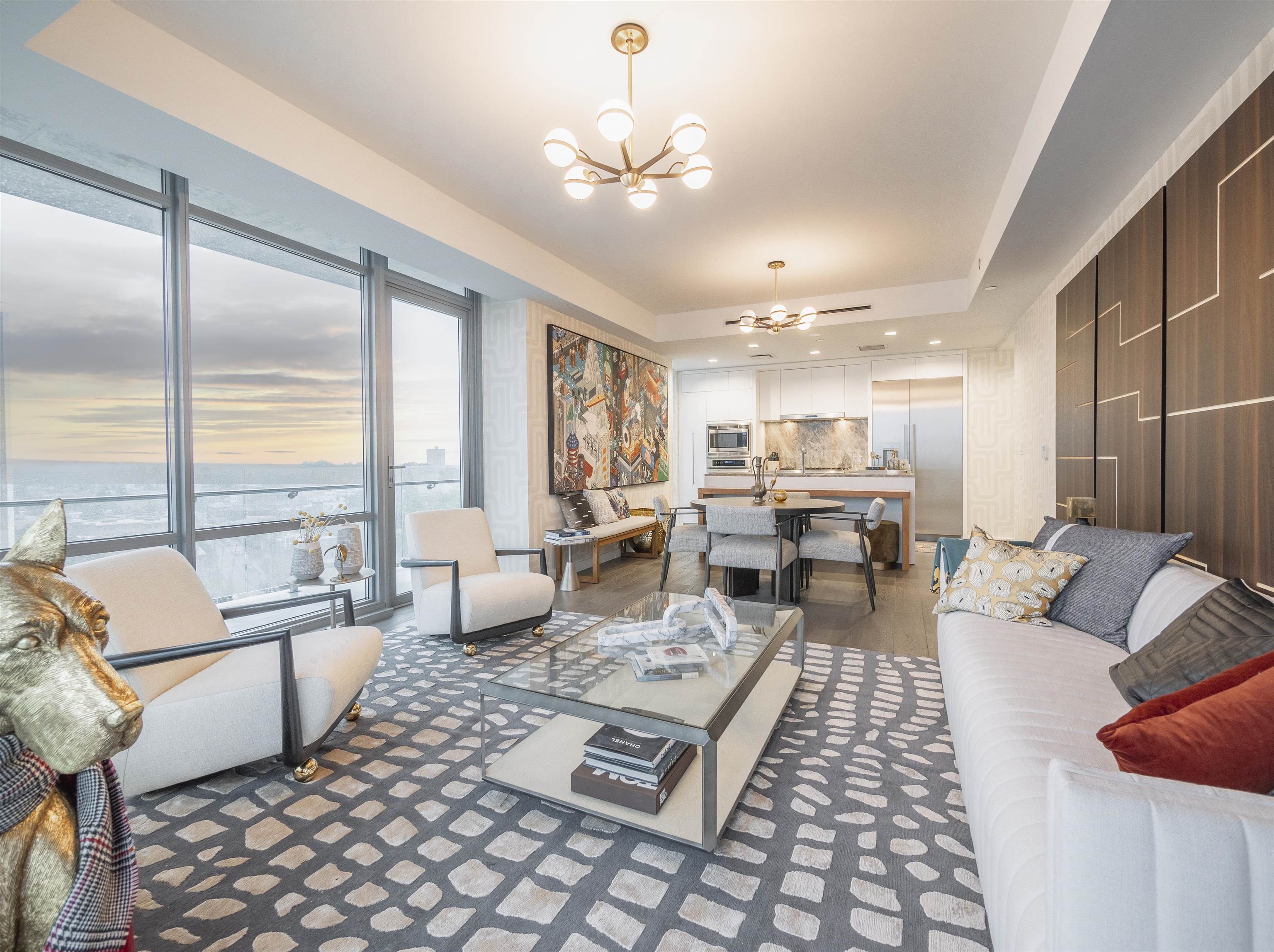 320 Adolphus Avenue, Unit 815 Cliffside Park, NJ 07010 - Photo 2 of 25 a living room with furniture and a large window