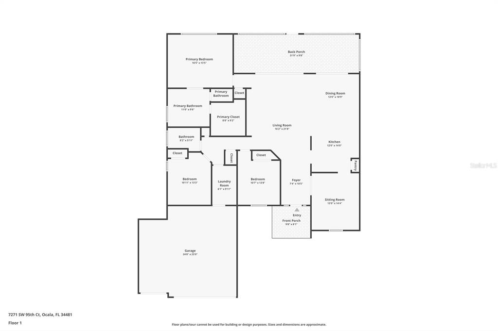 7271 Southwest 95th Court Ocala, FL 34481 - Photo 34 of 39 a picture of floor plan
