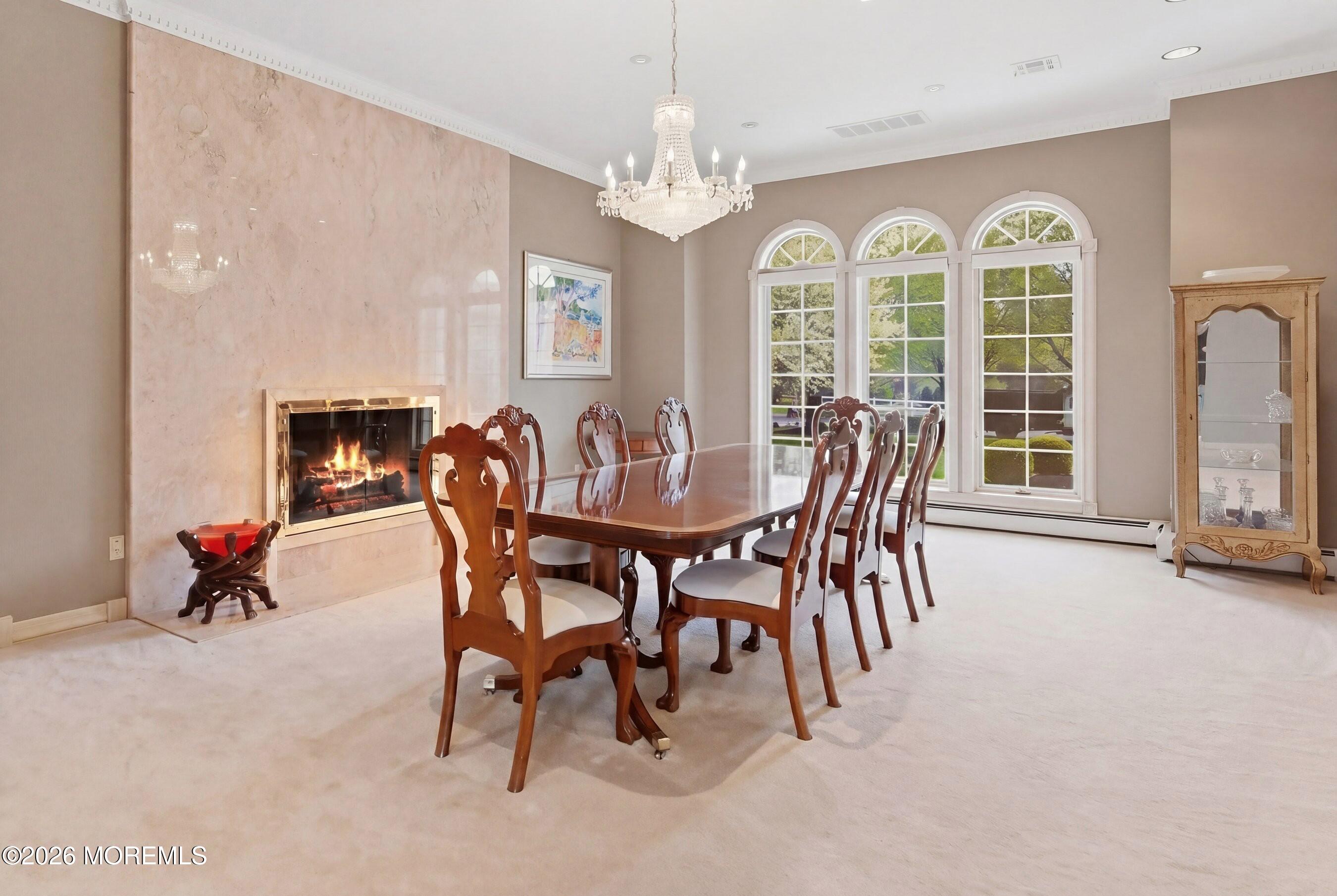 4 Thunder Lane Colts Neck, NJ 07722 - Photo 10 of 60 View of Fireplace in Dining Room