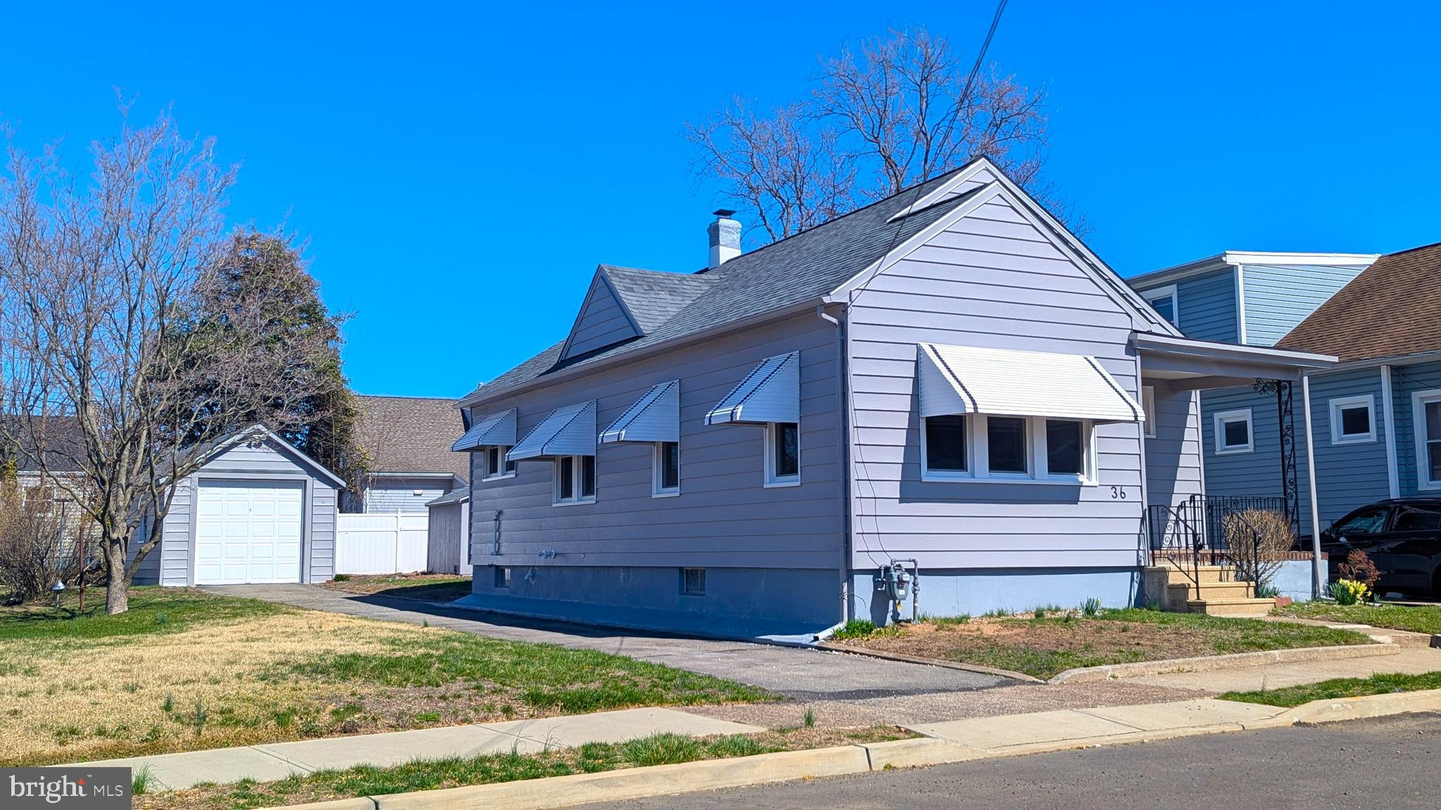 a view of a house with a patio