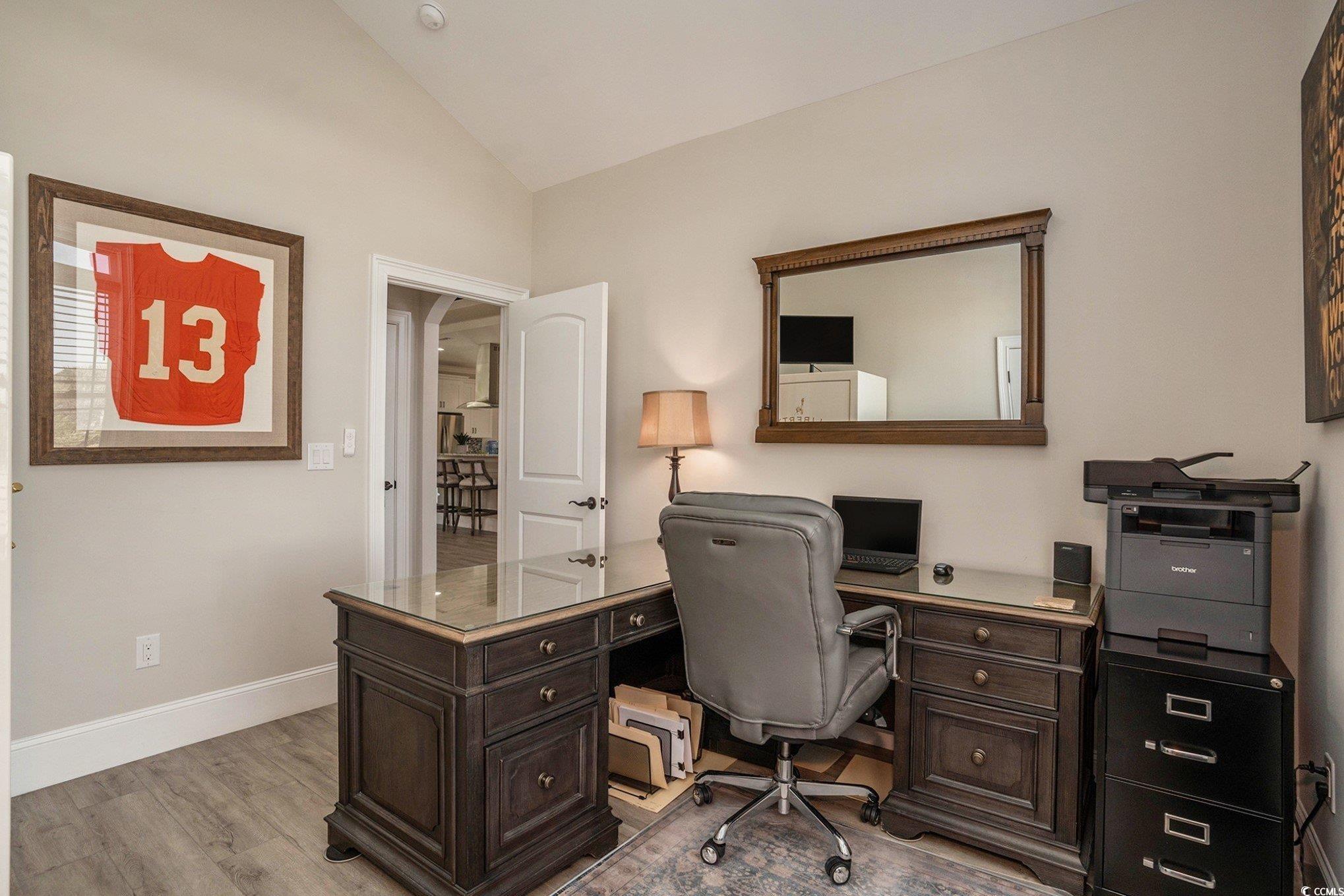 1009 Dowitcher Drive Conway, SC 29526 - Photo 26 of 40 Office featuring vaulted ceiling and light wood-type flooring