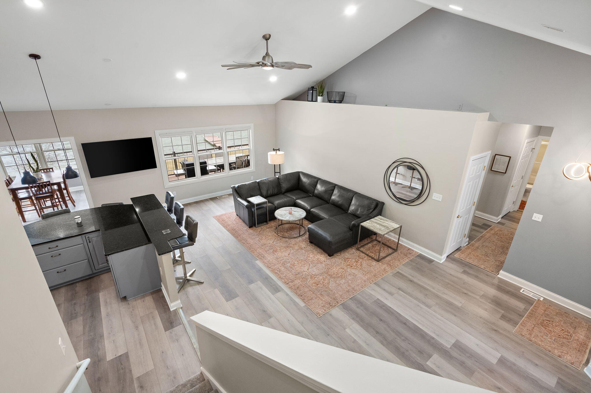 8331 Doubletree Drive North Crown Point, IN 46307 - Photo 39 of 49 a living room with furniture and a flat screen tv