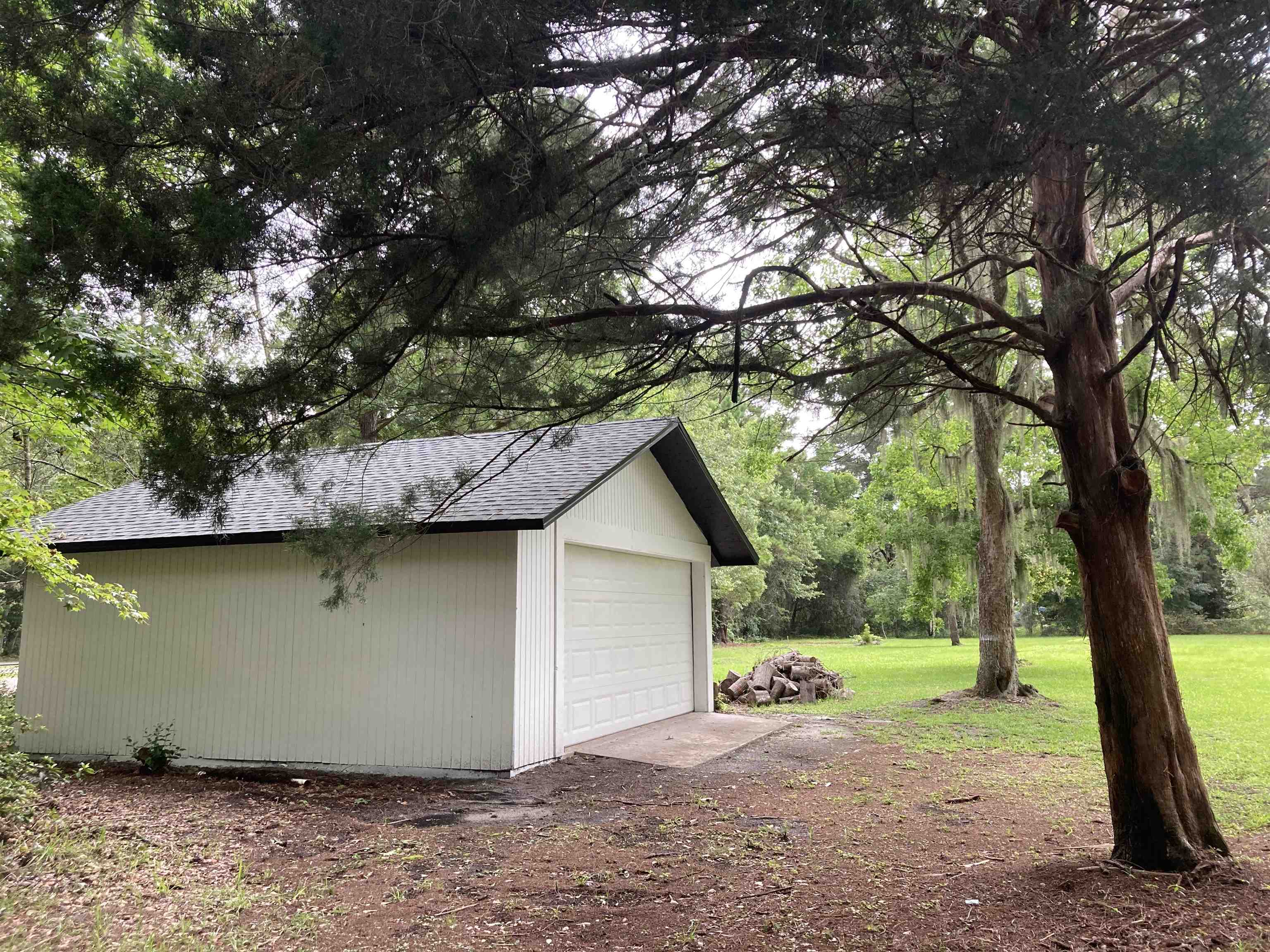 5200 Choctaw Street St. Augustine, FL 32092 - Photo 27 of 29 a view of backyard with a barn and a large tree