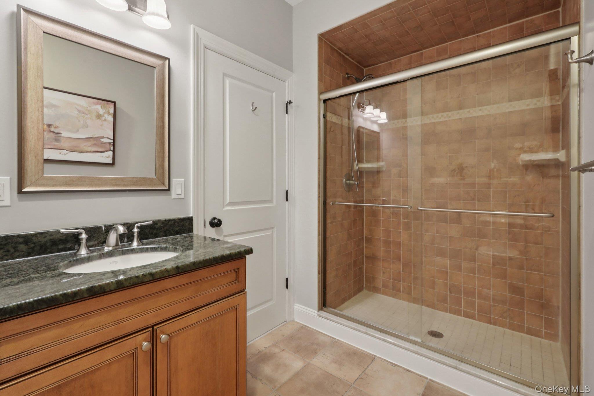 21 Long House Road Warwick, NY 10990 - Photo 35 of 50 a bathroom with a sink and a mirror