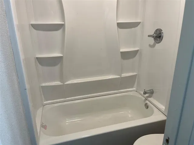 a bathroom with a tub