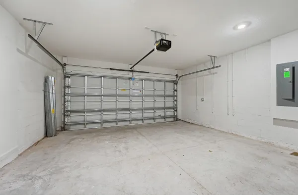 a view of a garage