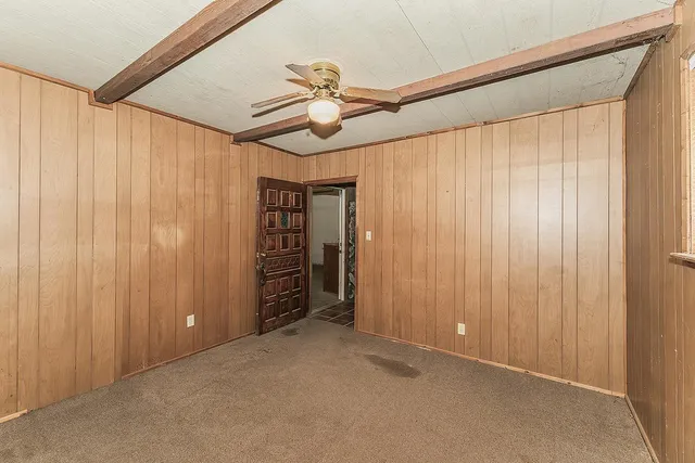 an empty room with a window