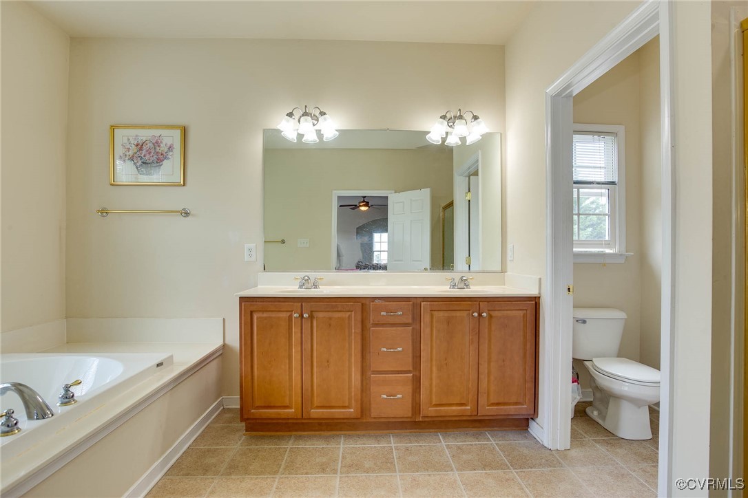 1306 Bach Terrace Midlothian, VA 23114 - Photo 23 of 50 a spacious bathroom with a tub sink and mirror