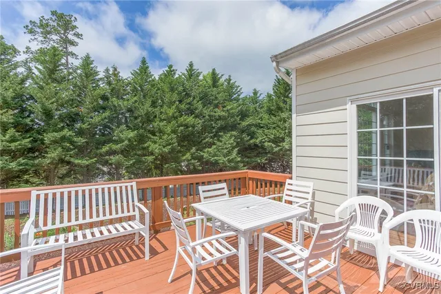 an outdoor view with patio