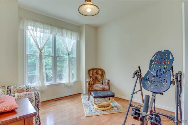 a room with furniture and windows