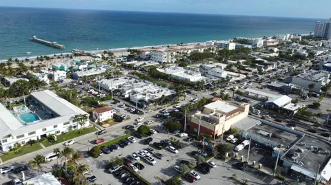 an aerial view of multiple house