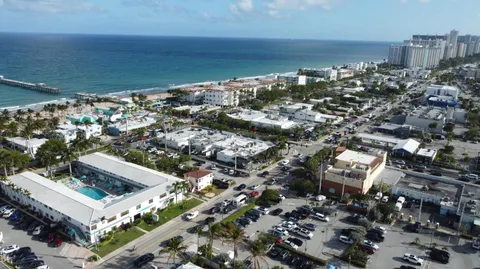 an aerial view of multiple house