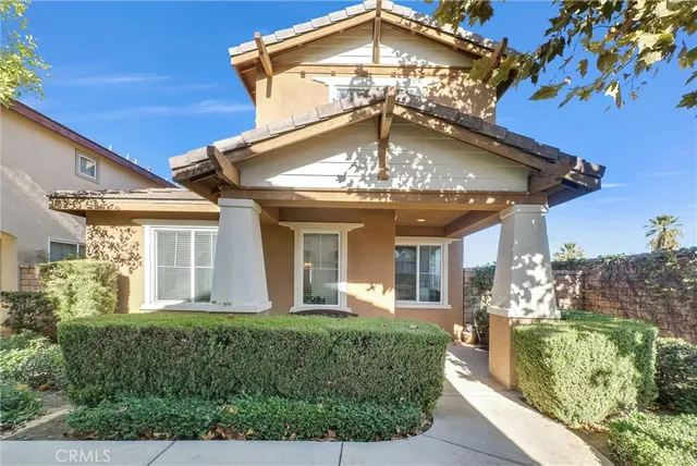 a view of a building with a garden