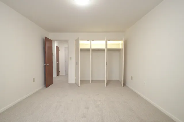 an empty room with a natural light