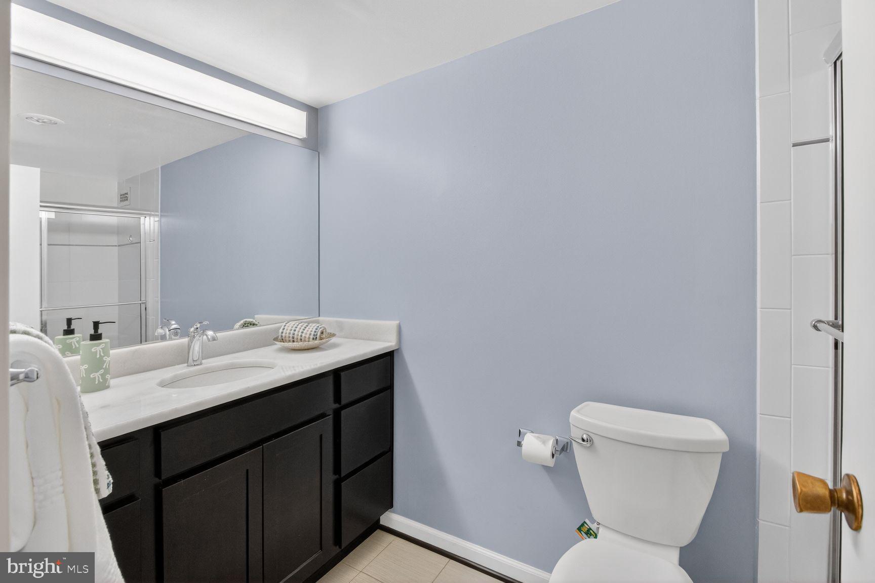 5225 Pooks Hill Road, Unit 1301N Bethesda, MD 20814 - Photo 15 of 26 a bathroom with a toilet sink and mirror