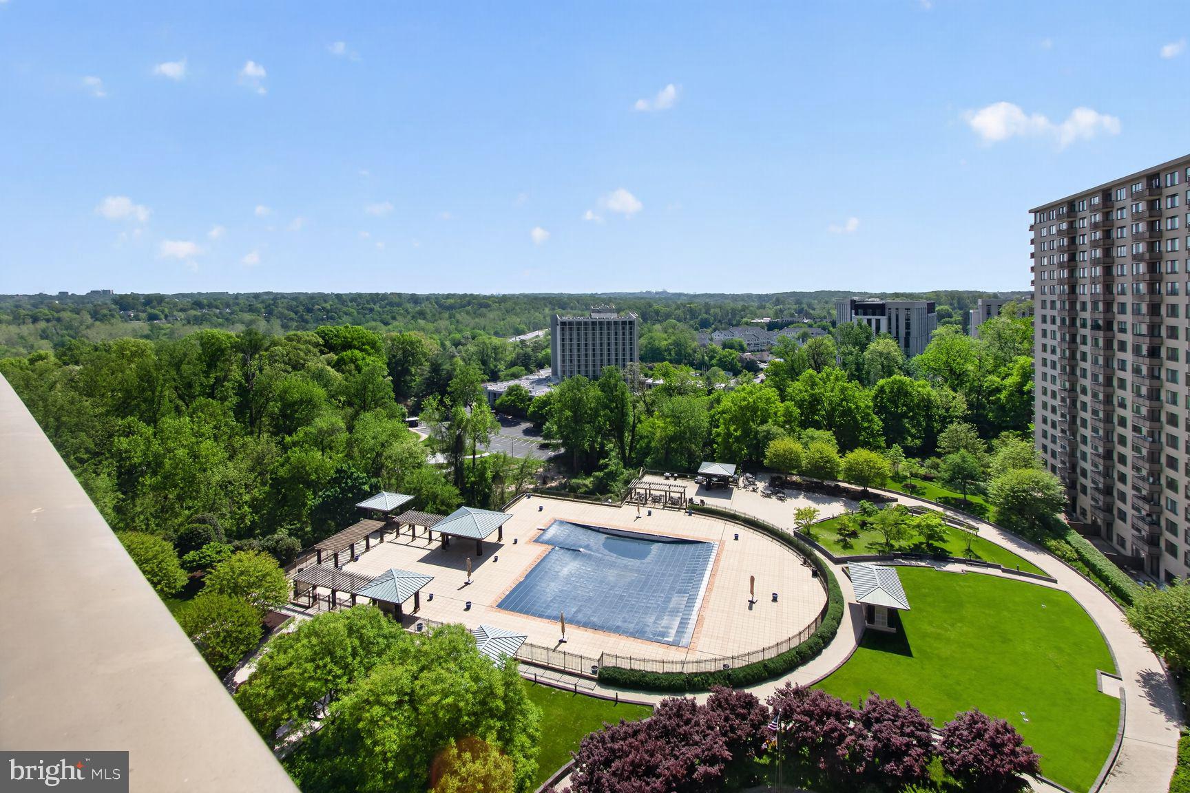 5225 Pooks Hill Road, Unit 1301N Bethesda, MD 20814 - Photo 22 of 30 View of Pool from Balcony