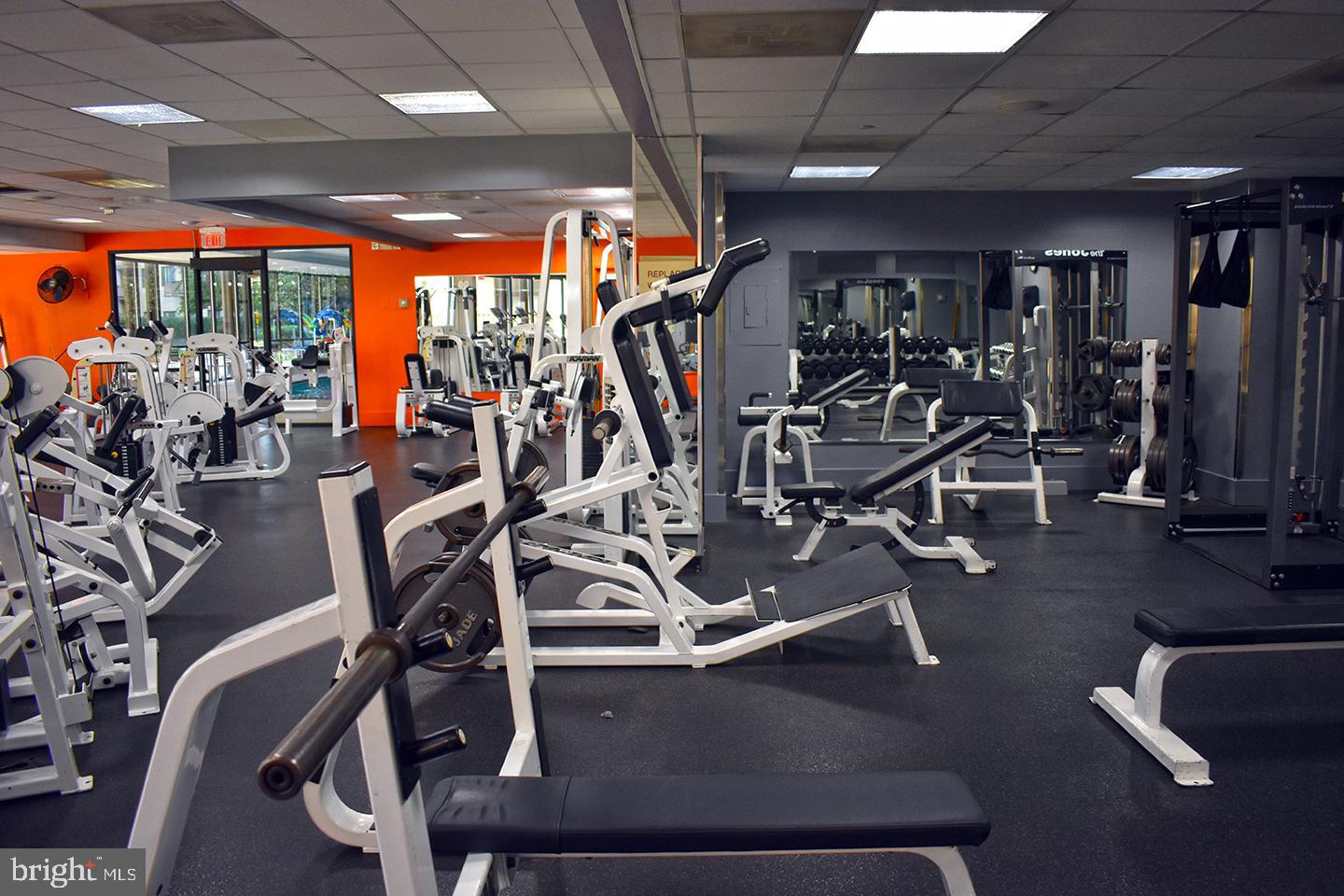 5225 Pooks Hill Road, Unit 1301N Bethesda, MD 20814 - Photo 23 of 26 a view of a room with gym equipment